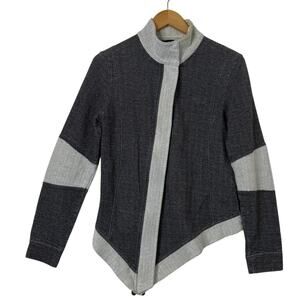 Puma Asymmetrical Lifestyle Jacket Womens Sz Lg Futuristic Sporty Athletic Style